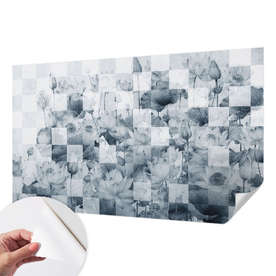 Carta da parati cameretta fiori di loto