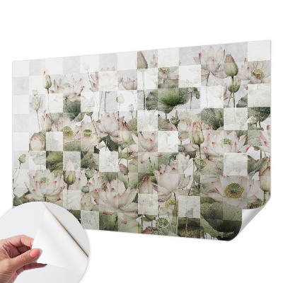 Carta da parati per cameretta motivi di loto