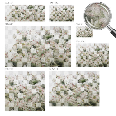 Carta da parati per cameretta motivi di loto