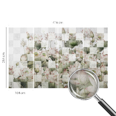 Carta da parati per cameretta motivi di loto