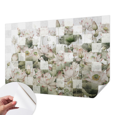 Carta da parati per cameretta motivi di loto