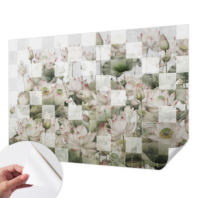 Carta da parati per cameretta motivi di loto