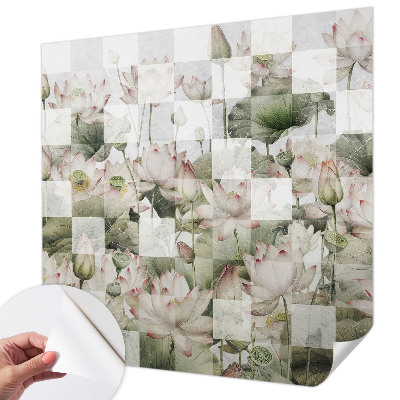 Carta da parati per cameretta motivi di loto