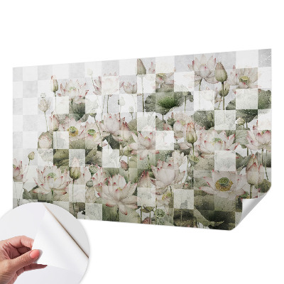 Carta da parati per cameretta motivi di loto