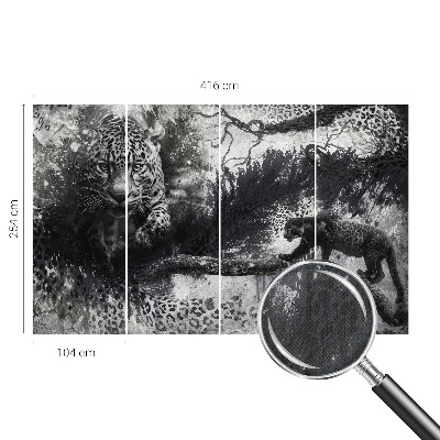 Fotomurale per bambini leopardi astratti