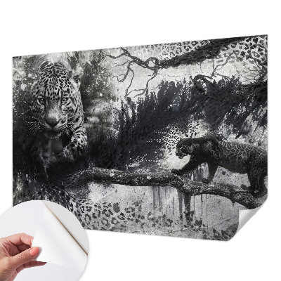 Fotomurale per bambini leopardi astratti