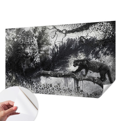 Fotomurale per bambini leopardi astratti
