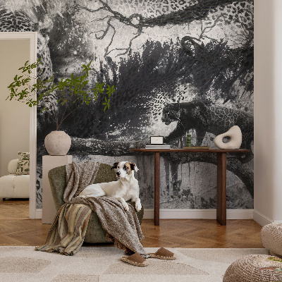 Fotomurale per bambini leopardi astratti