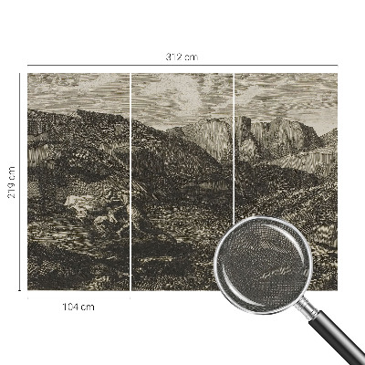 Carta da parati 3D Viaggio in montagna