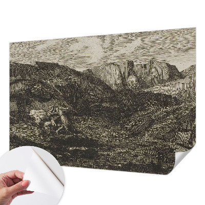 Carta da parati 3D Viaggio in montagna