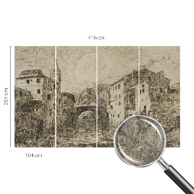 Fotomurale 3D Panorama della città