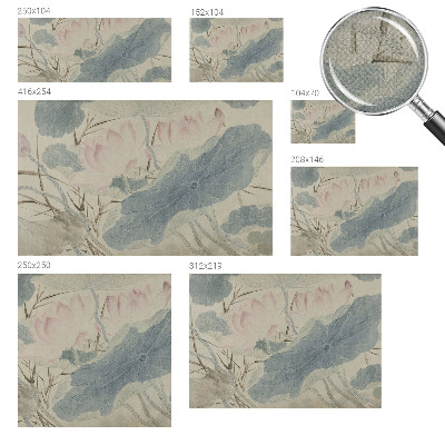 Fotomurale effetto 3D foglie di loto