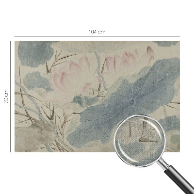 Fotomurale effetto 3D foglie di loto