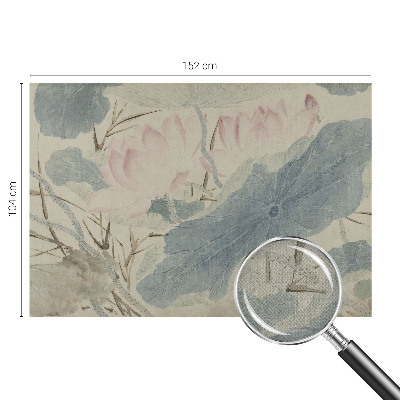 Fotomurale effetto 3D foglie di loto