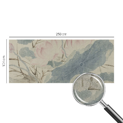 Fotomurale effetto 3D foglie di loto