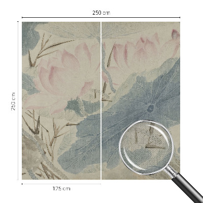 Fotomurale effetto 3D foglie di loto