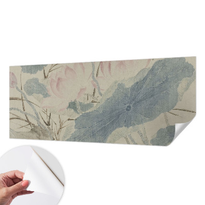 Fotomurale effetto 3D foglie di loto