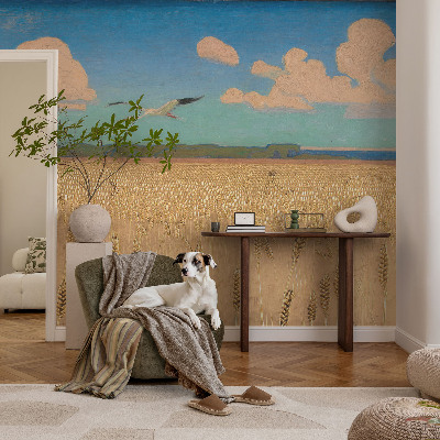 Carta da parati cameretta Campo di grano