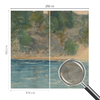 Carta da parati per cameretta Costa tropicale