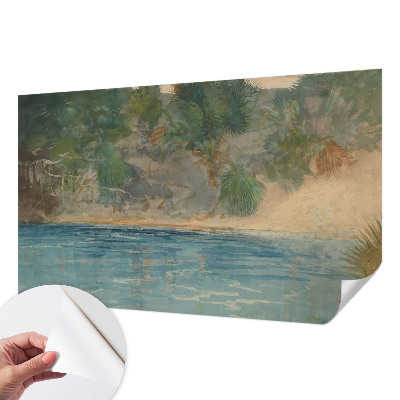 Carta da parati per cameretta Costa tropicale