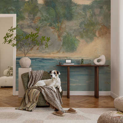 Carta da parati per cameretta Costa tropicale