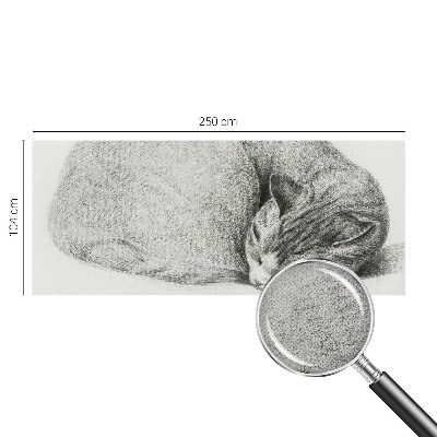 Fotomurale adesivo Gatto raggomitolato