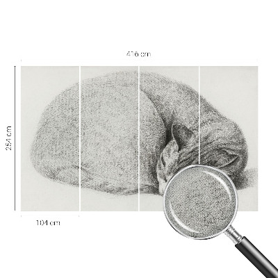 Fotomurale adesivo Gatto raggomitolato