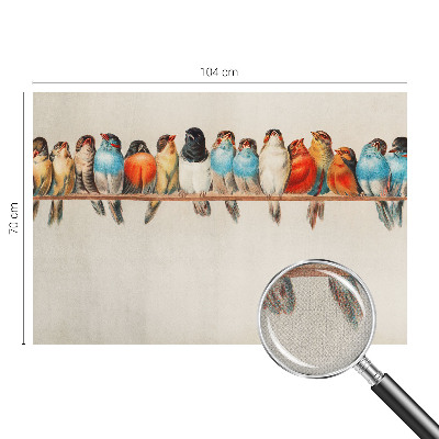 Carta da parati 3D Uccelli su un ramo