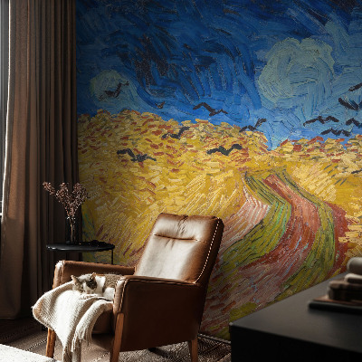 Carta da parati panoramica effetto 3D Paesaggio di campo