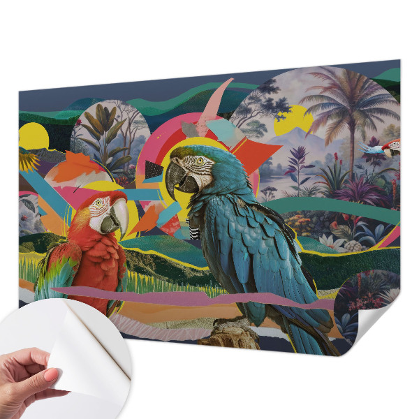 Carta da parati 3D Uccelli esotici