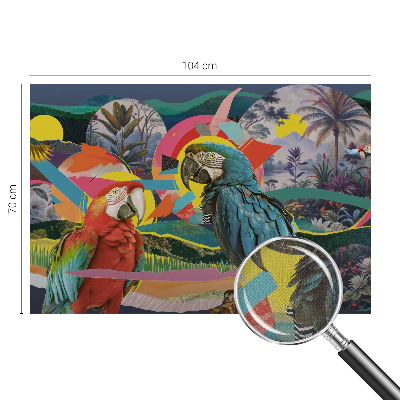 Carta da parati 3D Uccelli esotici