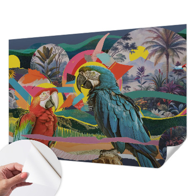 Carta da parati 3D Uccelli esotici
