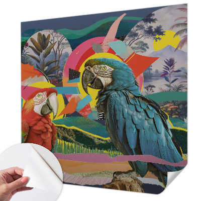 Carta da parati 3D Uccelli esotici
