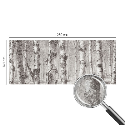 Fotomurale effetto 3D Foresta di betulle