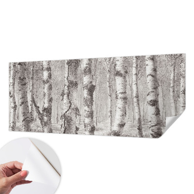 Fotomurale effetto 3D Foresta di betulle