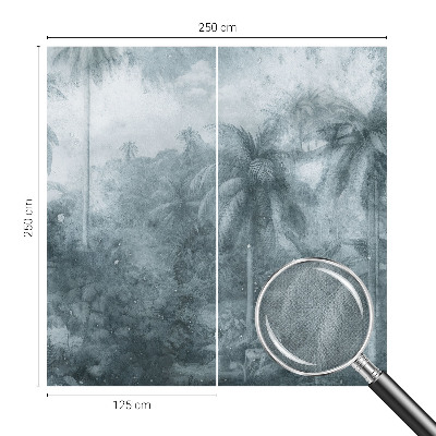 Carta da parati 3D vegetazione tropicale