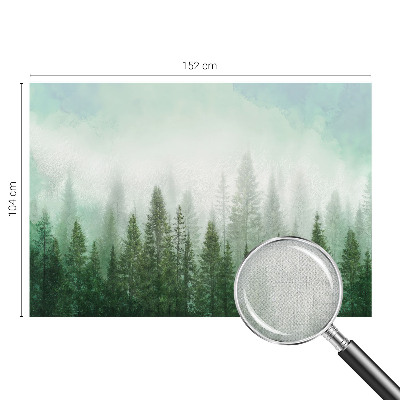 Carta da parati effetto profondità Lupo nella foresta