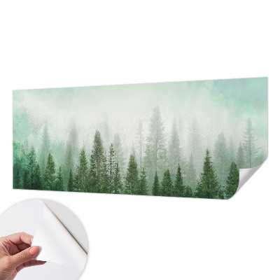 Carta da parati effetto profondità Lupo nella foresta
