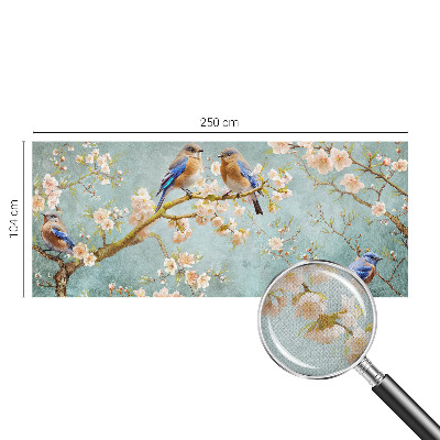 Carta da parati cameretta Uccelli primaverili