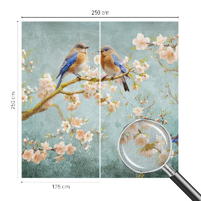 Carta da parati cameretta Uccelli primaverili