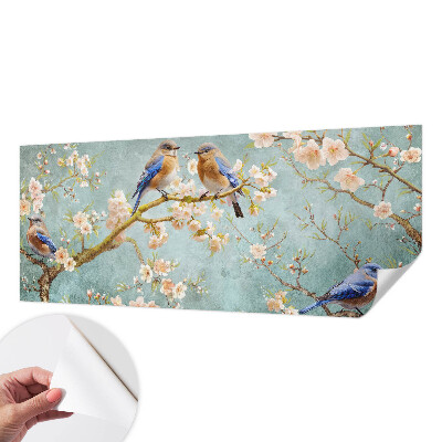 Carta da parati cameretta Uccelli primaverili