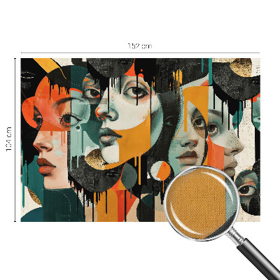 Carta da parati 3D Volti colorati