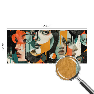 Carta da parati 3D Volti colorati