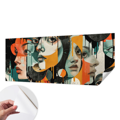 Carta da parati 3D Volti colorati