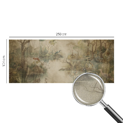 Carta da parati panoramica effetto 3D Scena nella foresta