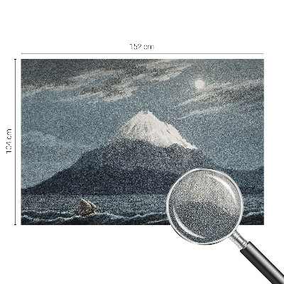 Carta da parati effetto profondità notte illuminata dalla luna
