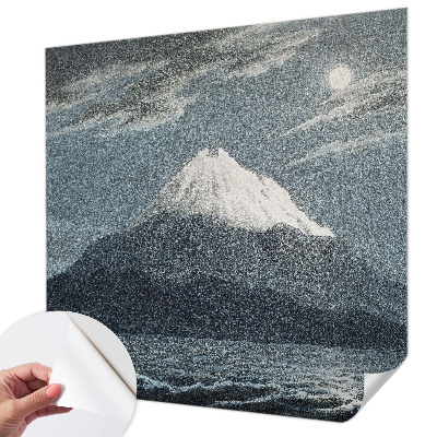 Carta da parati effetto profondità notte illuminata dalla luna