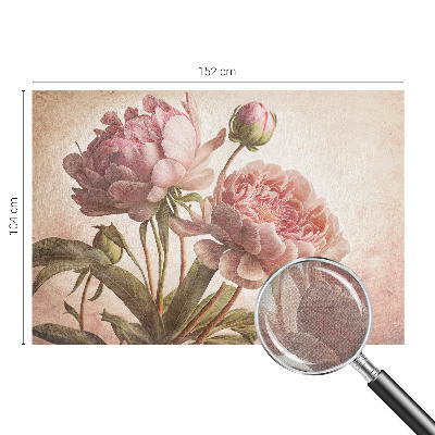 Carta da parati effetto profondità Peonie delicate