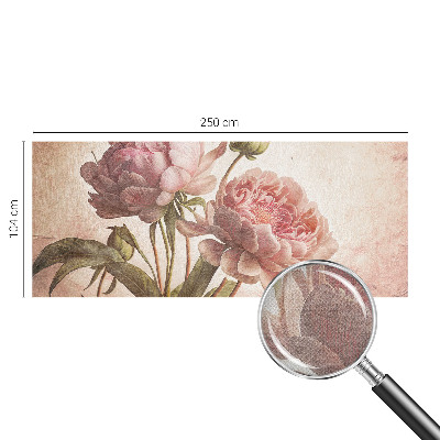 Carta da parati effetto profondità Peonie delicate