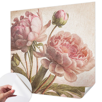 Carta da parati effetto profondità Peonie delicate
